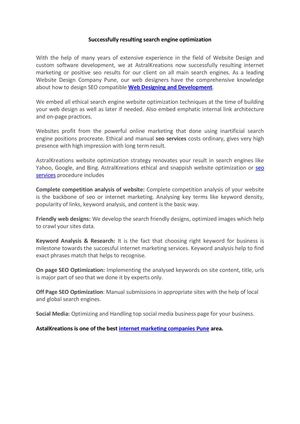 Successfully resulting search engine optimization
