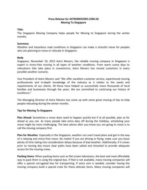 Moving To Singapore - Astro Movers Singapore Moving Company