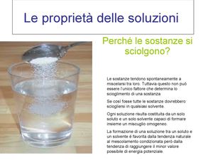 Le proprietà delle soluzioni.