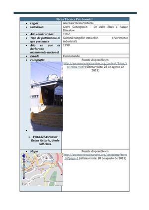 ficha - ascensor reina victoria