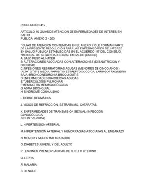 RESOLUCIÓN 412  ARTICULO 10 GUIAS DE ATENCION DE ENFERMEDADES DE INTERES EN SALUD PUBLICA  ANEXO 2 – 200