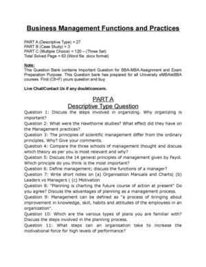 Business Management Function and Practices by AiDLo dot com