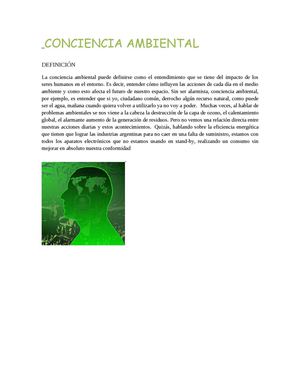 Consciencia Ambiental