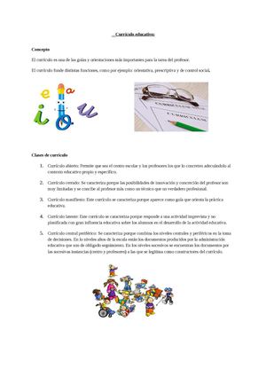 Tipos de currículo escolar