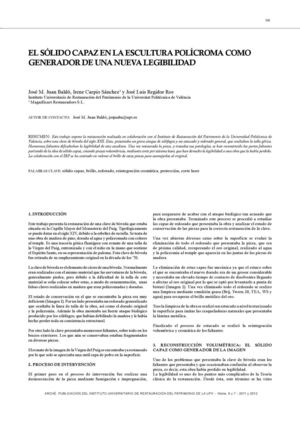 EL SÓLIDO CAPAZ EN LA ESCULTURA POLÍCROMA COMO GENERADOR DE UNA NUEVA LEGIBILIDAD