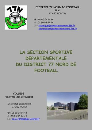 section sportive football du collège Victor Schoelcher (Torcy)