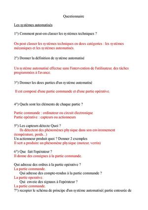 Questionnaire System auto