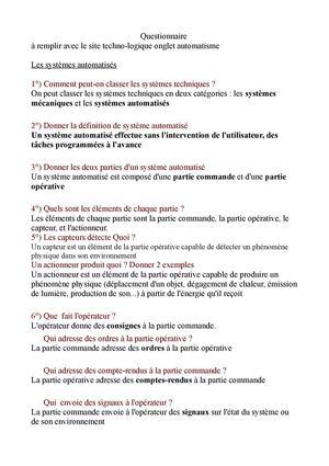 Les systèmes automatisés
