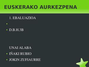 EUSKERA AURKEZPENA