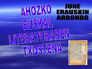 Ahozko euskal literatura