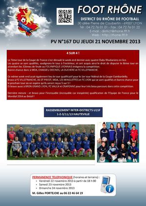 PV 167 du jeudi 21 novembre 2013