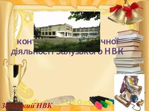 Контрольно-аналітична діяльність Залузького НВК