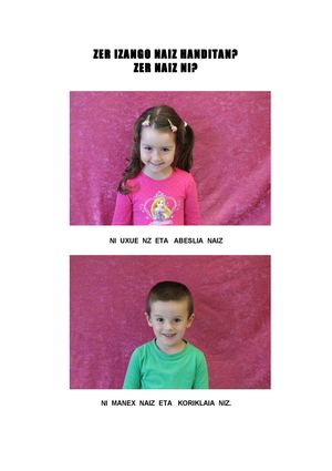 HH 5Ako haurrak: ZER IZAN NAHI DUT HANDITAN EDO ZER NAIZ?