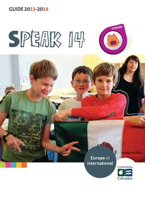 Speak 14 - Guide 2013-2014