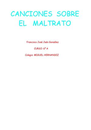 canciones sobre la maltratación