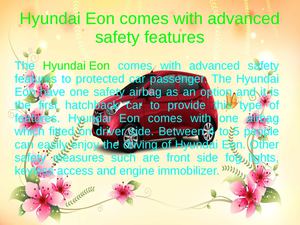 Hyundai Eon comes with advanced safety features