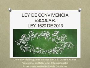 LEY DE CONVIVENCIA ESCOLAR