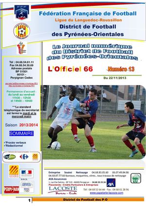 L'officiel du District n° 13