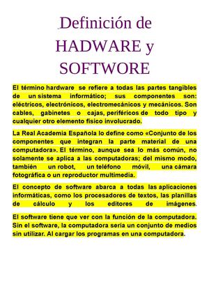 HARDWARE Y SOFTWARE