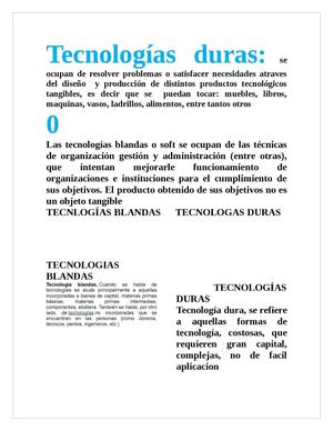 tecnologias duras y blandas 6ºB 2013