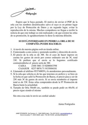 Carta Informativa Pedido Orlas