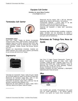 Brochure Equipos Para Call Center