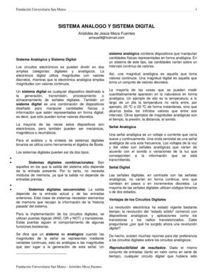 Sistema Analogo y Digital