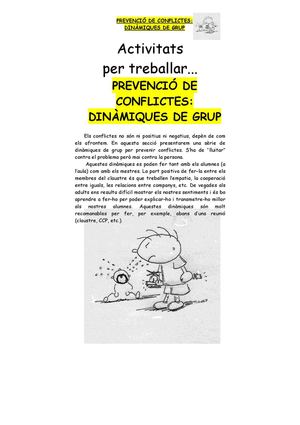 Prevenció, gestió i resolució de conflictes