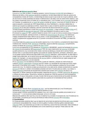 Definición del Sistema operativo linux