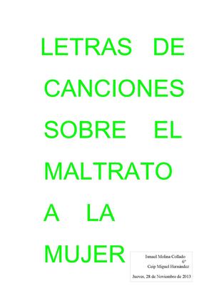 Canciones contra la violencia de genero