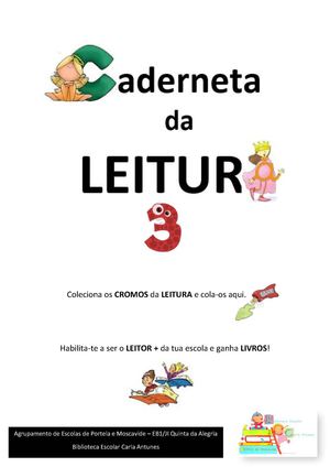 Caderneta da Leitura 3º Ano - EB1/JI Quinta da Alegria
