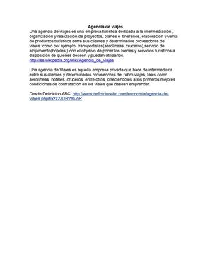 Definición de Agencia de Viajes