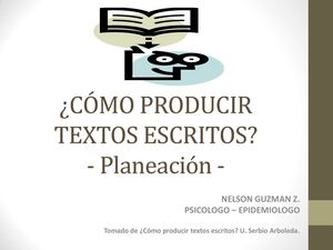 PLANEACION TEXTO ESCRITO