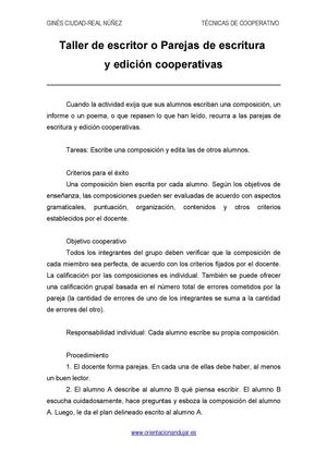 Parellas de escritura (técnica de aprendizaje cooperativo)