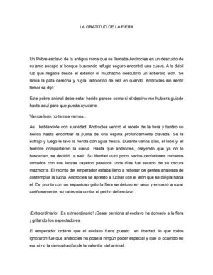 La Gratitud De La Fiera