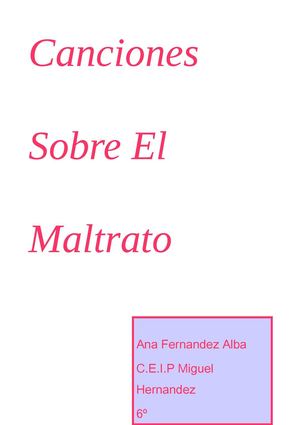Canciones sobre el maltrato