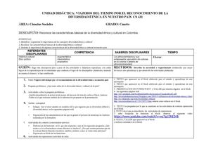Unidad Didactica Ciencias Sociales 