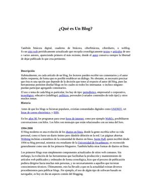 QUÉ ES UN BLOG?