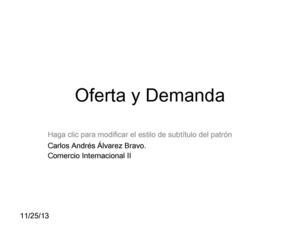 Oferta y Demanda