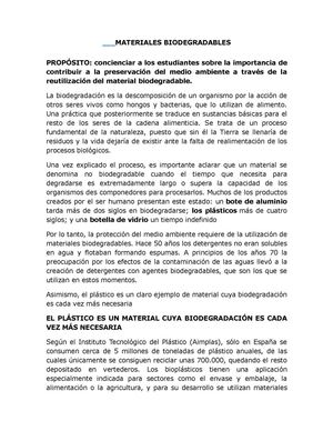 MATERIALES BIODEGRADANLES