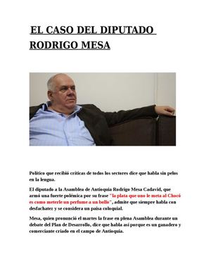 el caso del diputado rodrigo mesa