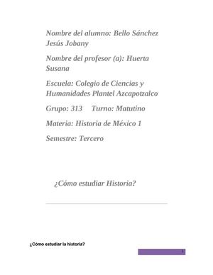 ¿Como estudiar la historia?