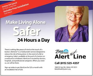 Beloit Health System Alertline: Make Living Alone Safer 24 Hours a Day
