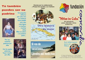 Tríptico Proyecto "Niños de Cuba" - Presentación
