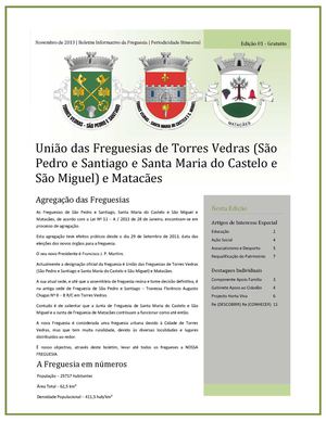 Boletim Informativo da União das Freguesias de S. Pedro e Santiago, S. Maria e S. Miguel e Matacães