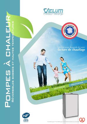 Présentation Velum - Fabricant français de pompes à chaleur