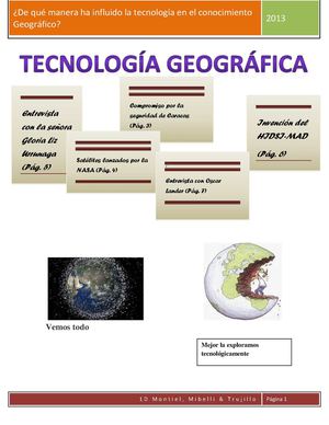 De que manera ha influido la tecnología en el conocimiento Geografico