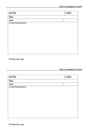 HOJA DE RECOMENDACIÓN