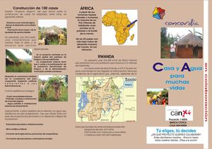 Tríptico "Casas y Agua en Ruanda"