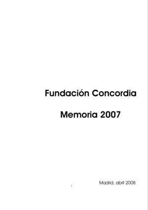 Memoria General Fundación Concordia - 2007 - texto